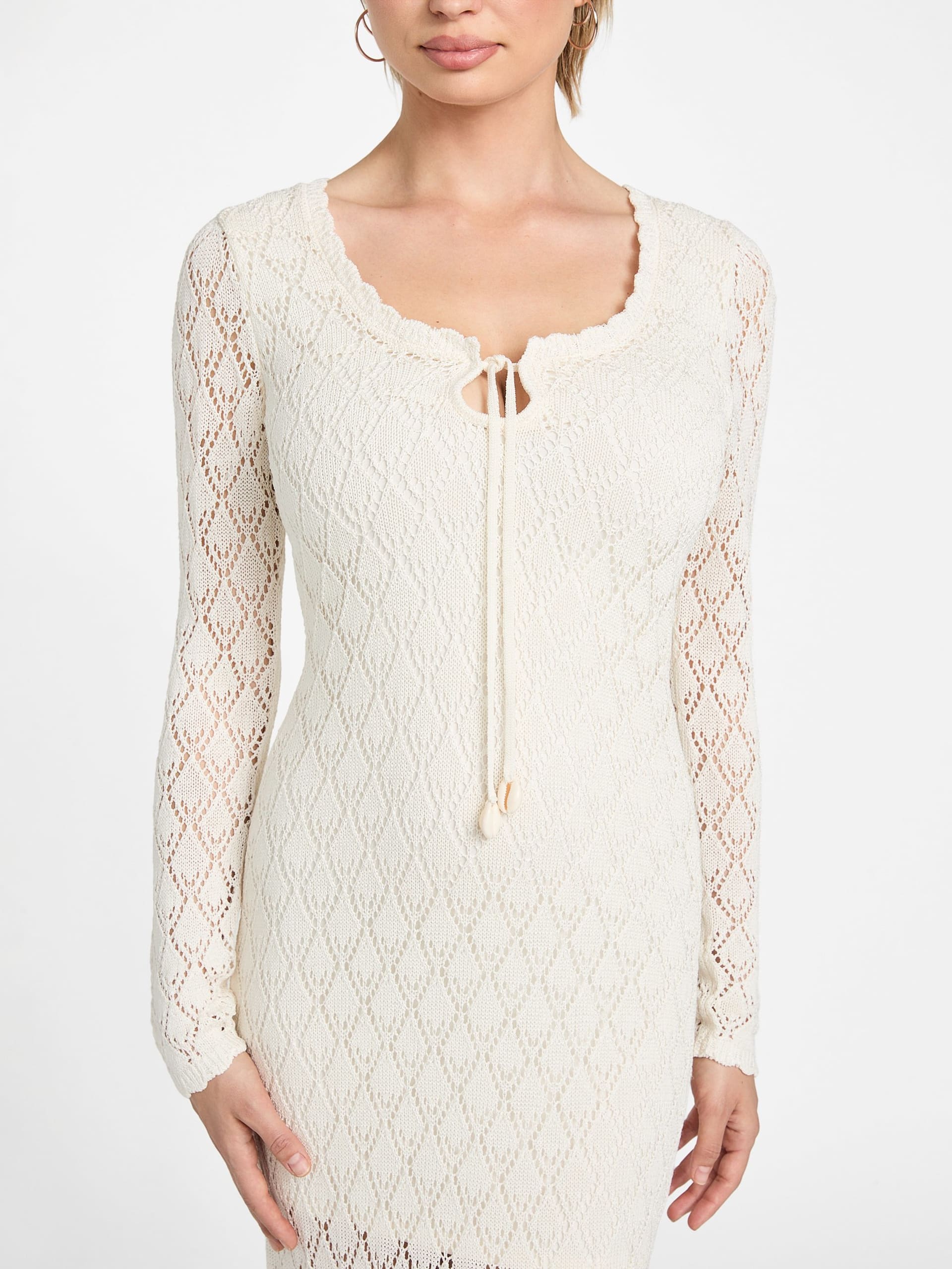 Vestido longo Alba Pointelle