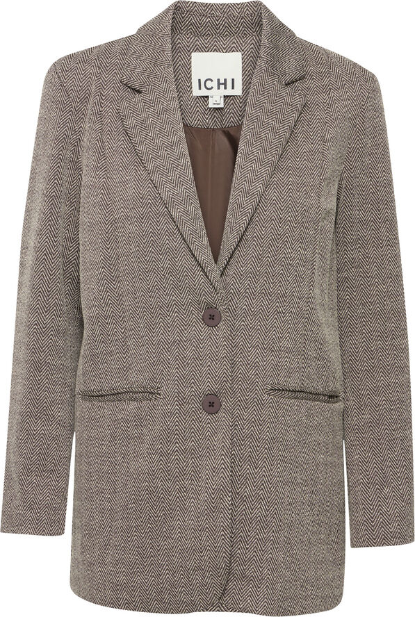 ICHI IHKATE JACQUARD OVERSIZE BL Java/almond milk herringbone