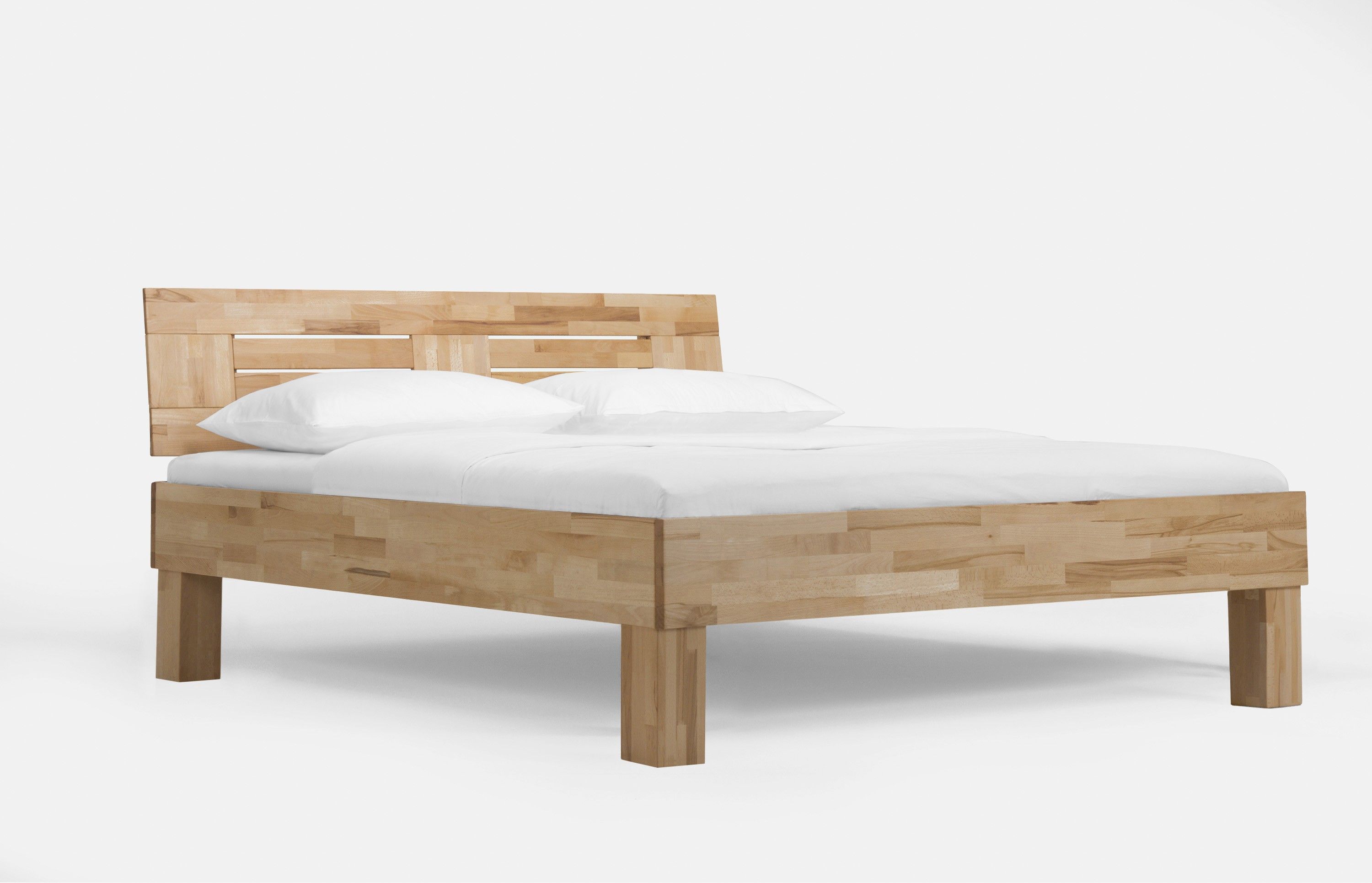 Holzbett Classic 200 x 200 cm Kernbuche geölt