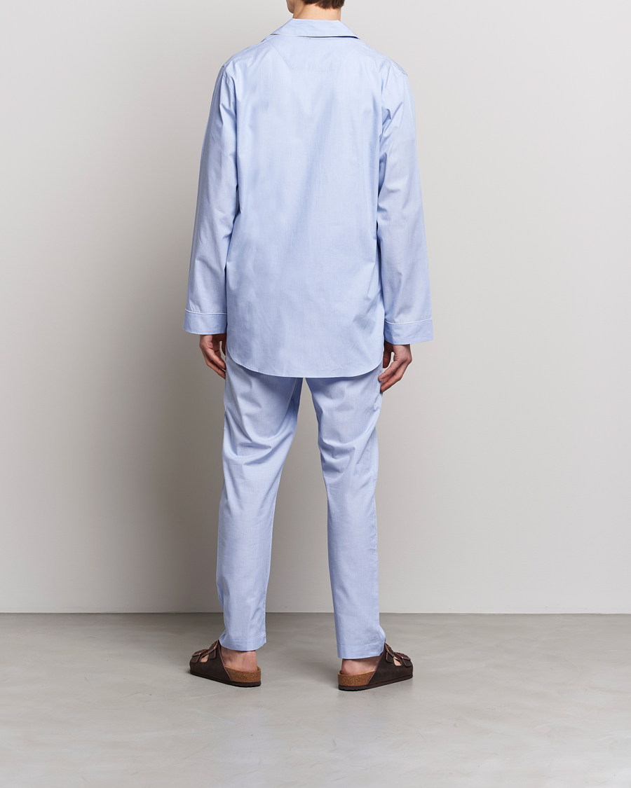 Zimmerli of Switzerland Mercerized Cotton Pyjamas Light Blue