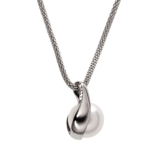 Skagen Agnethe Pearl Pendant Halskæde, Stål, 47 cm