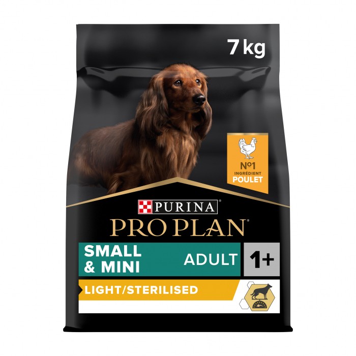 PRO PLAN Light/Sterilised Small & Mini Adult au Poulet - Croquettes pour chien