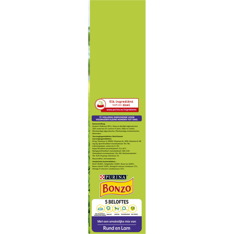 Bonzo Mini menu adult rund en lam