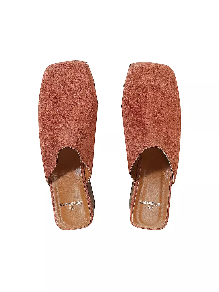 COPENHAGEN Pantoletten - Clogs SUEDE kupfer