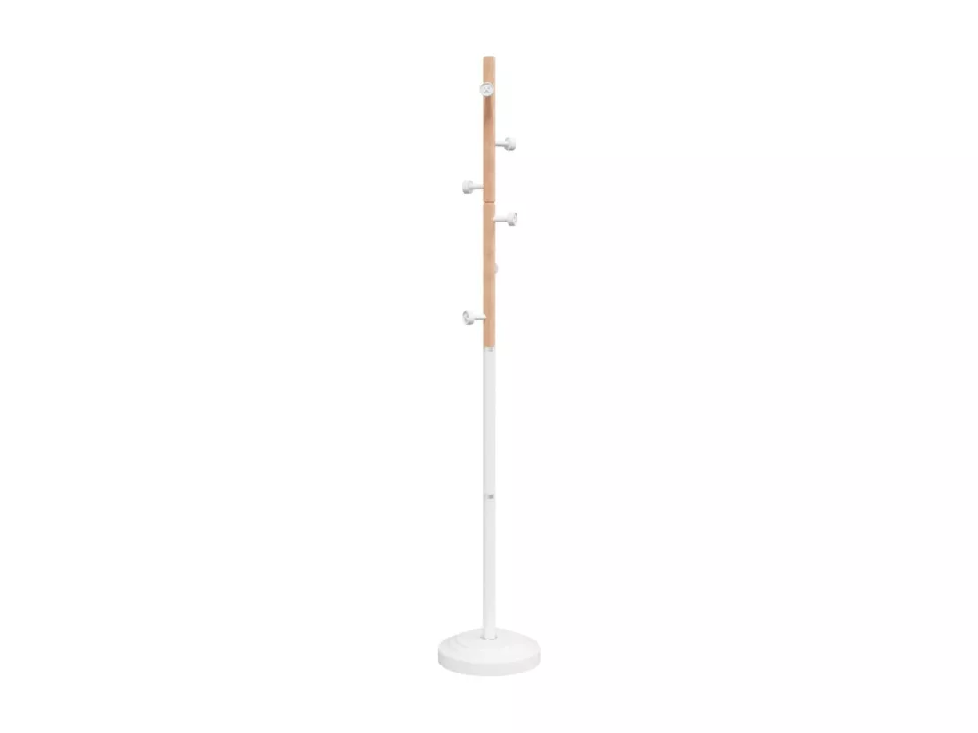 Porte-manteau blanc 177 cm fer enduit de poudre