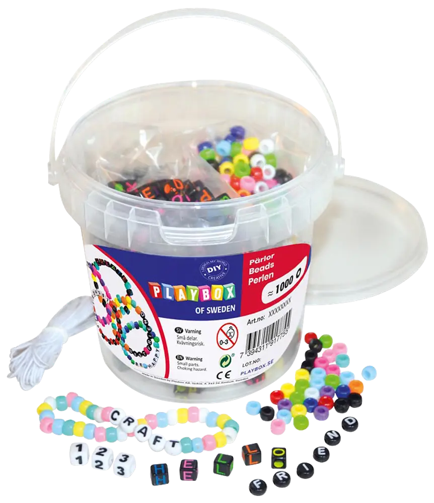 Playbox Alfabetperler 1000 stk.