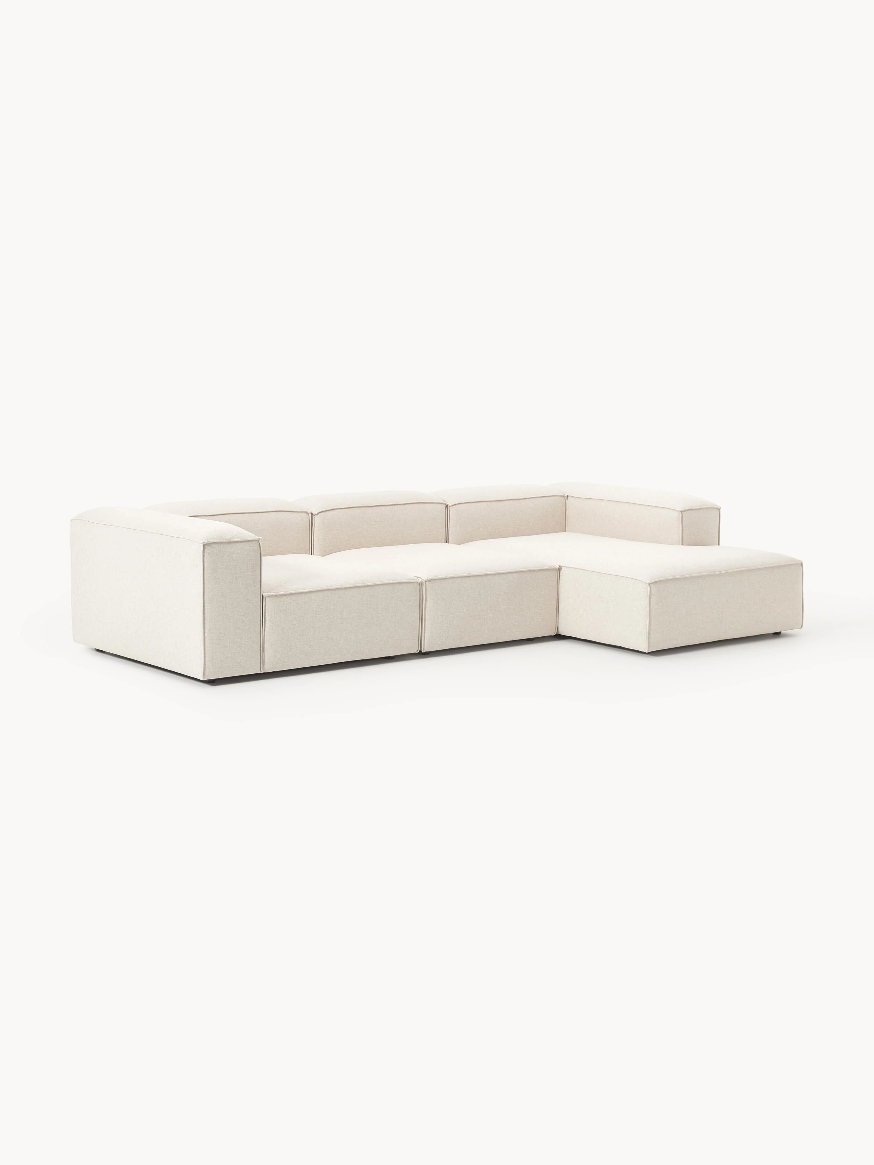 Modulaire hoekbank Lennon van linnenmix (4-zits)