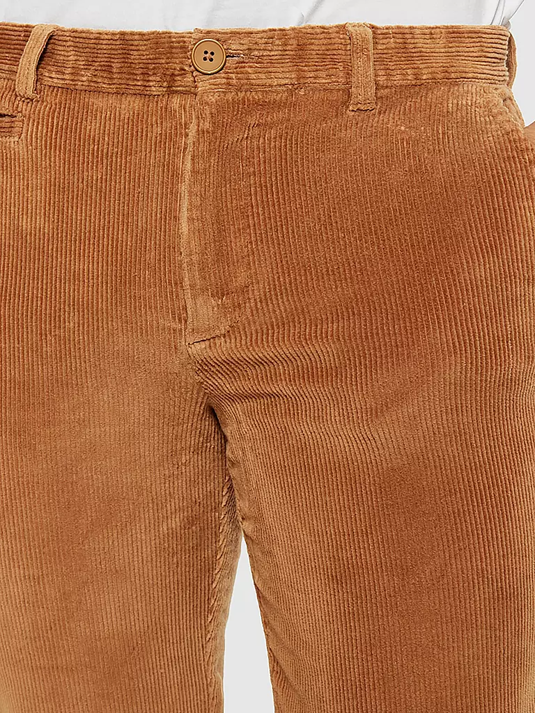 KNOWLEDGE COTTON APPAREL Cordhose Straight Fit CHUCK camel