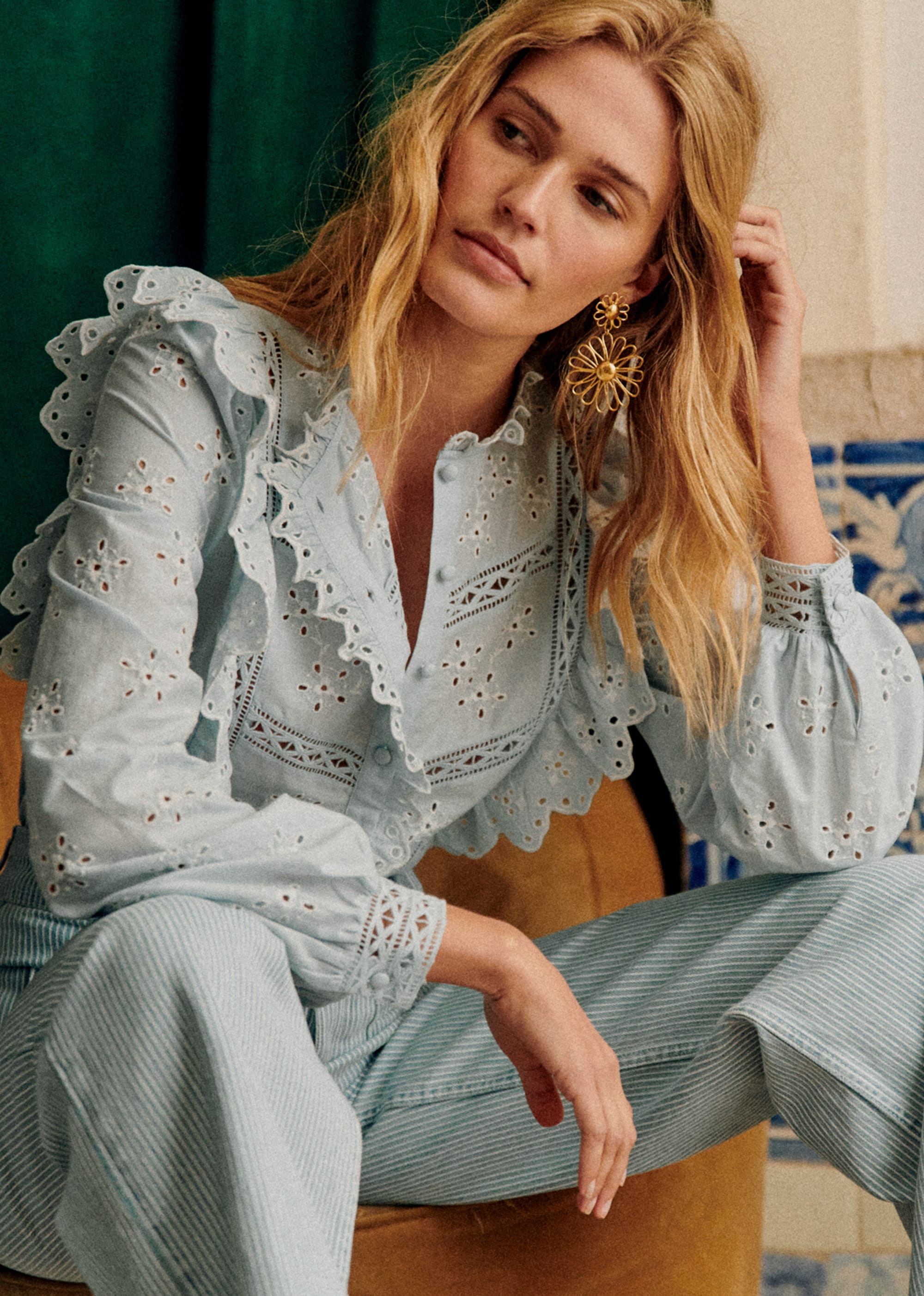 Chemise Irma - Bleu clair écru - E-SHOP/CHEMISES & BLOUSES 5905244