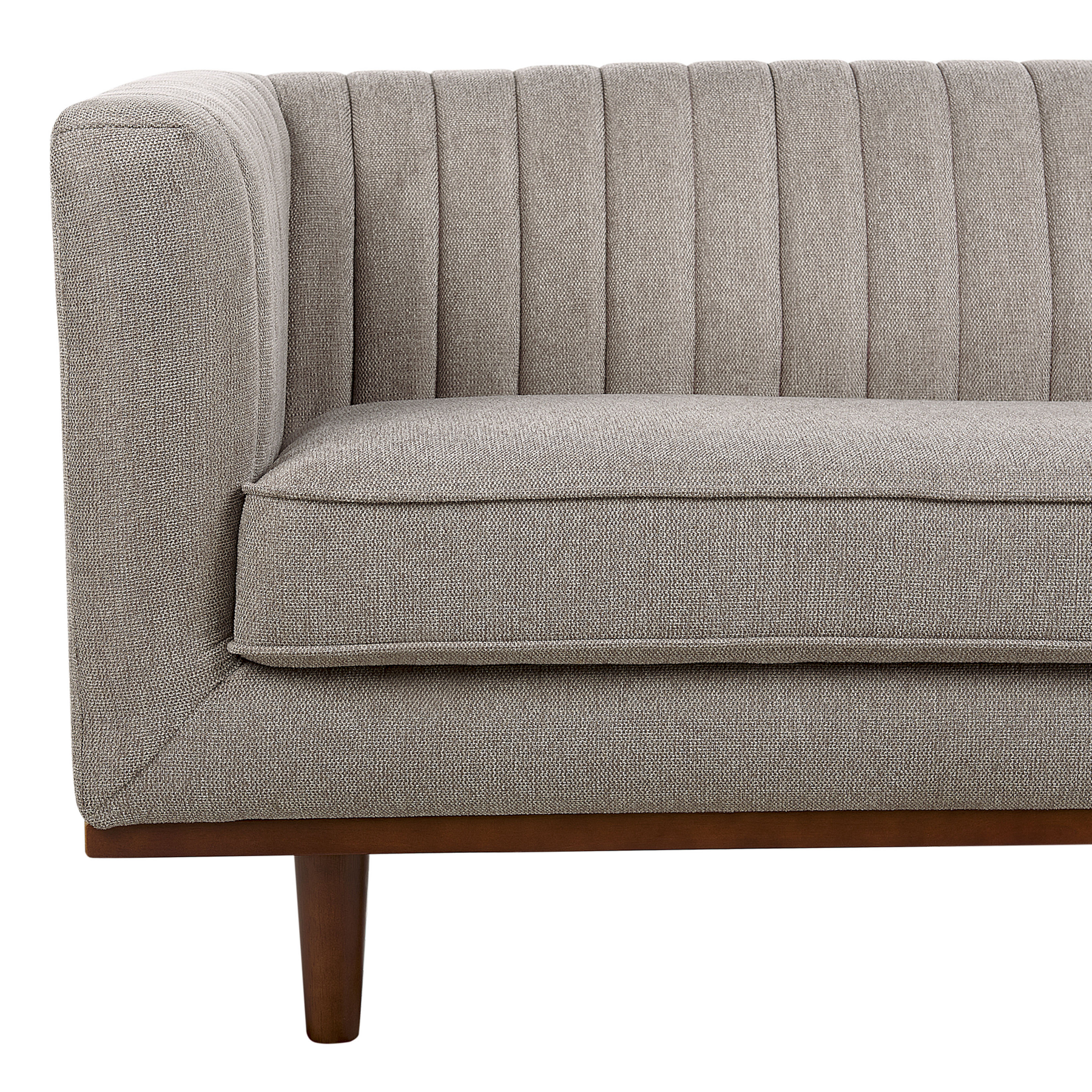 Beliani - SKAULE - Driezitsbank - Lichtbruin - Polyester
