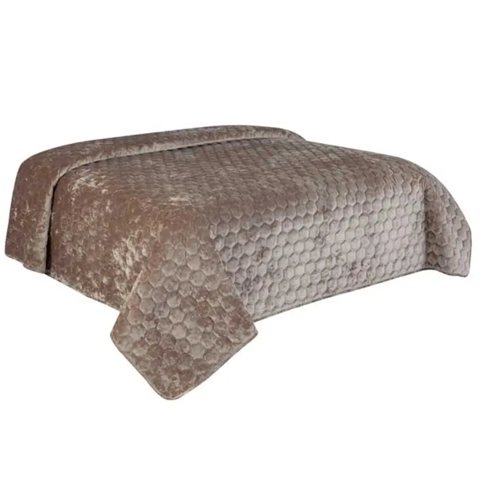 Unique Living - Bedsprei Peggy 220x220cm taupe