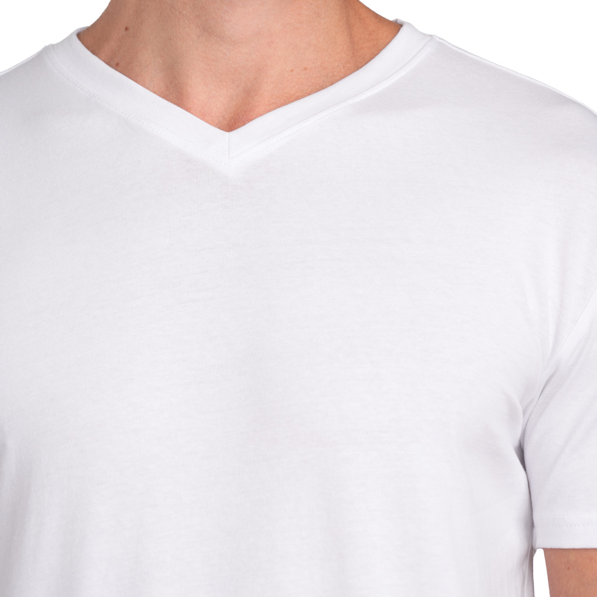 VanVaan 2 Herren T-Shirts mit V-Ausschnitt weiss