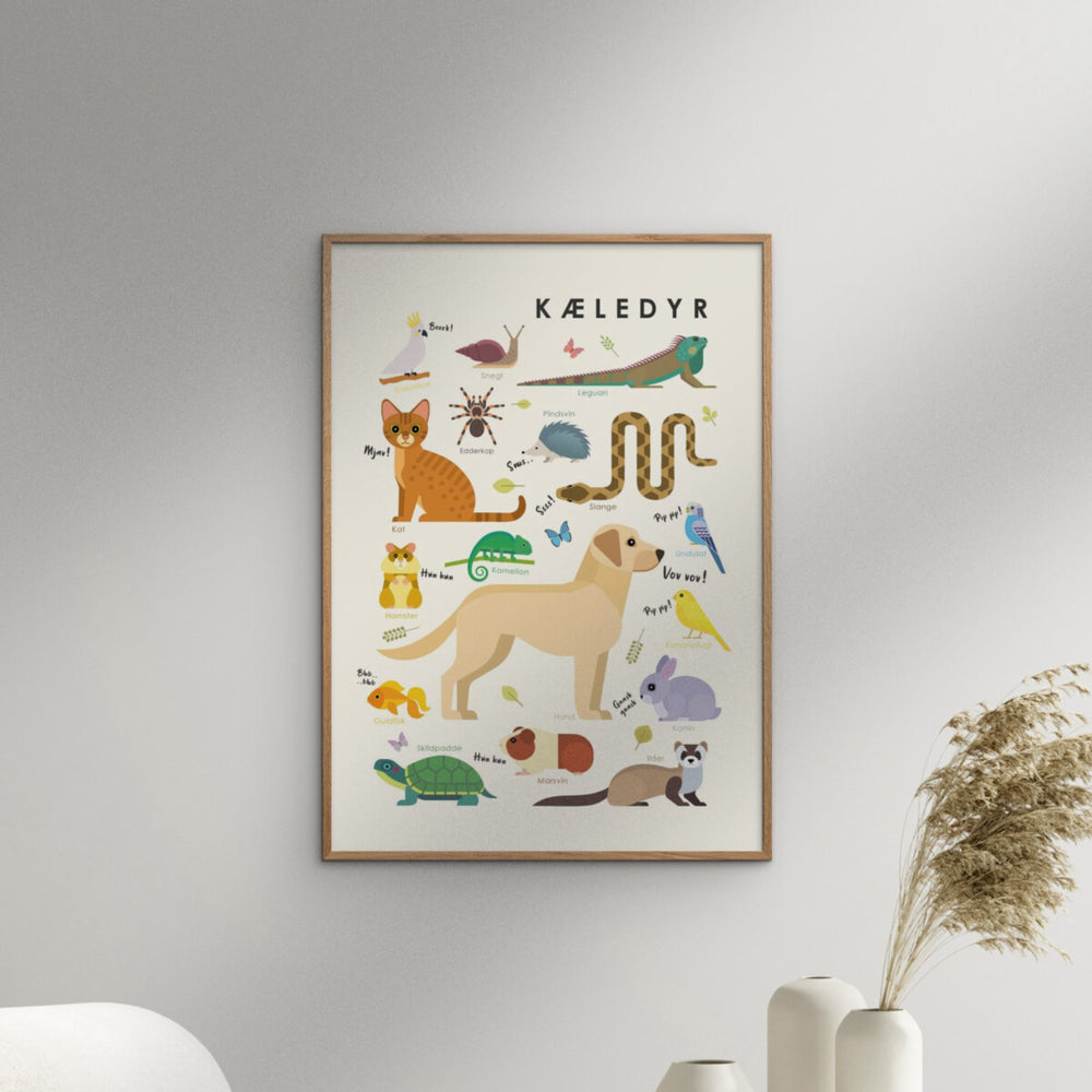Køb Poster & Frame Citatplakat - Kæledyr – Børneplakat