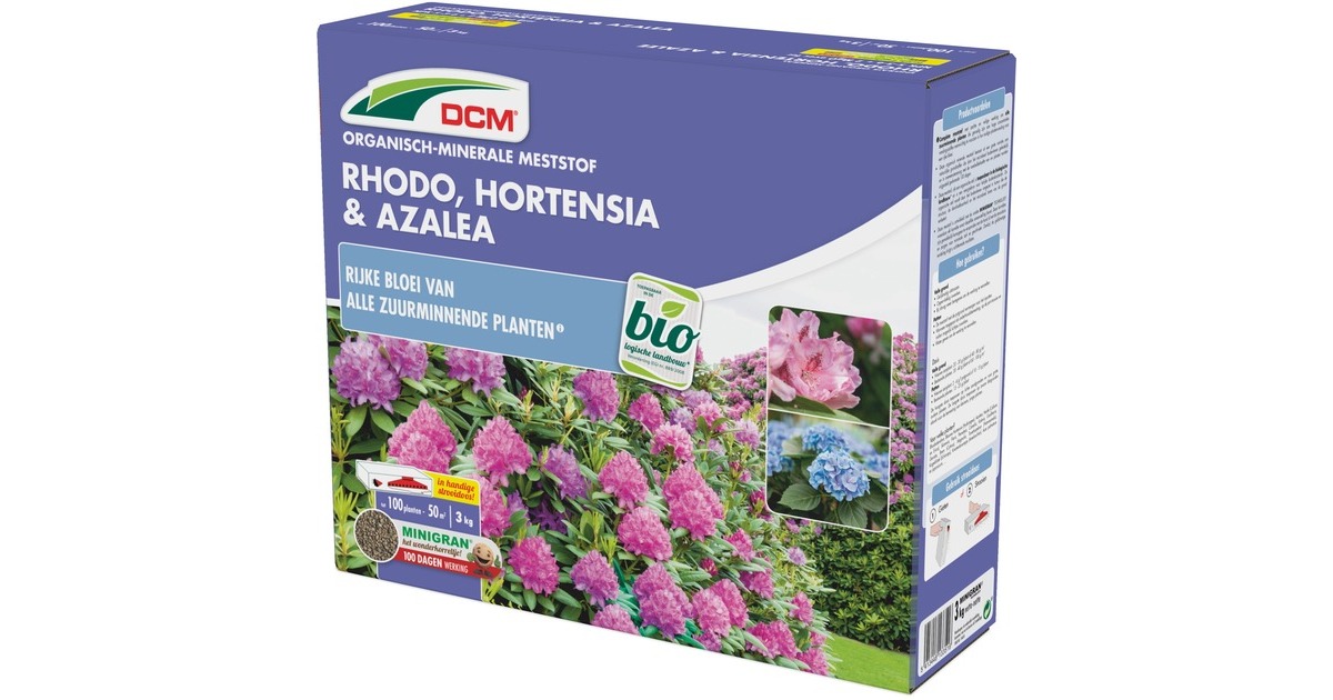 DCMMeststof Rhodo, Hortensia & Azalea 3 kg  (Tot 50 m²)