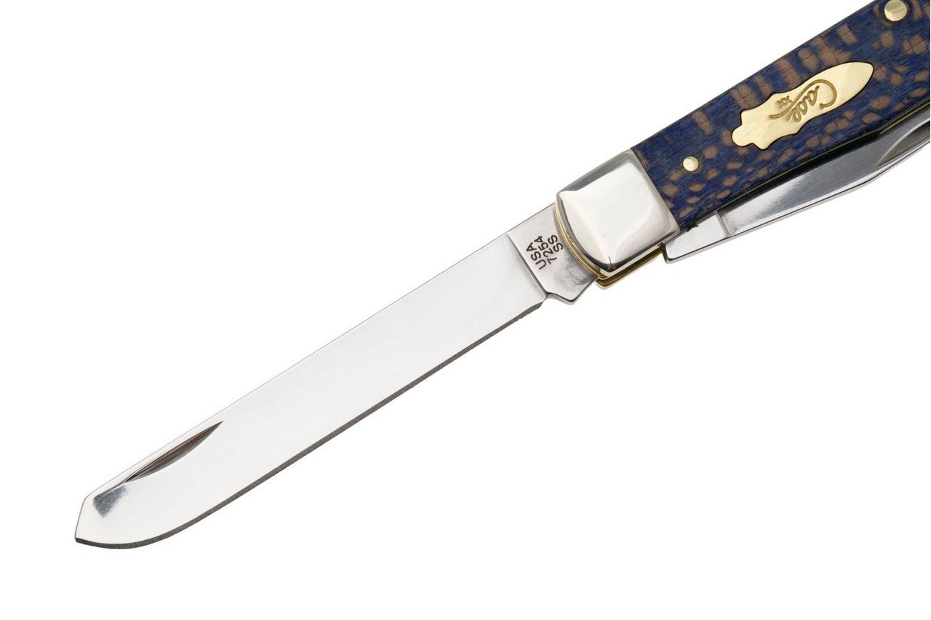Case Trapper Blue Smooth Sycamore Wood, 63730, 7254 SS zakmes