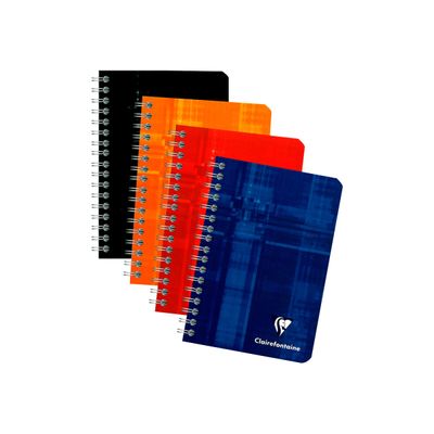 Clairefontaine - Carnet à spirale 9 x 14 cm - 100 pages - petits carreaux (5x5 mm) - disponible dans différentes couleurs