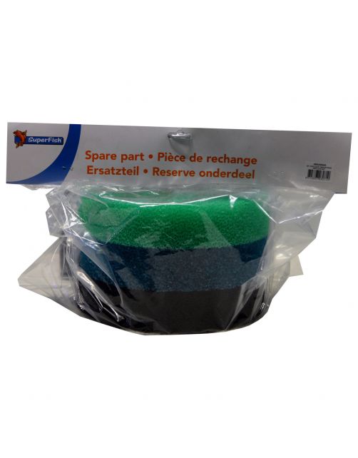 Superfish Topclear Spons Vervang Set - Filters - 41 cm Zwart 5000