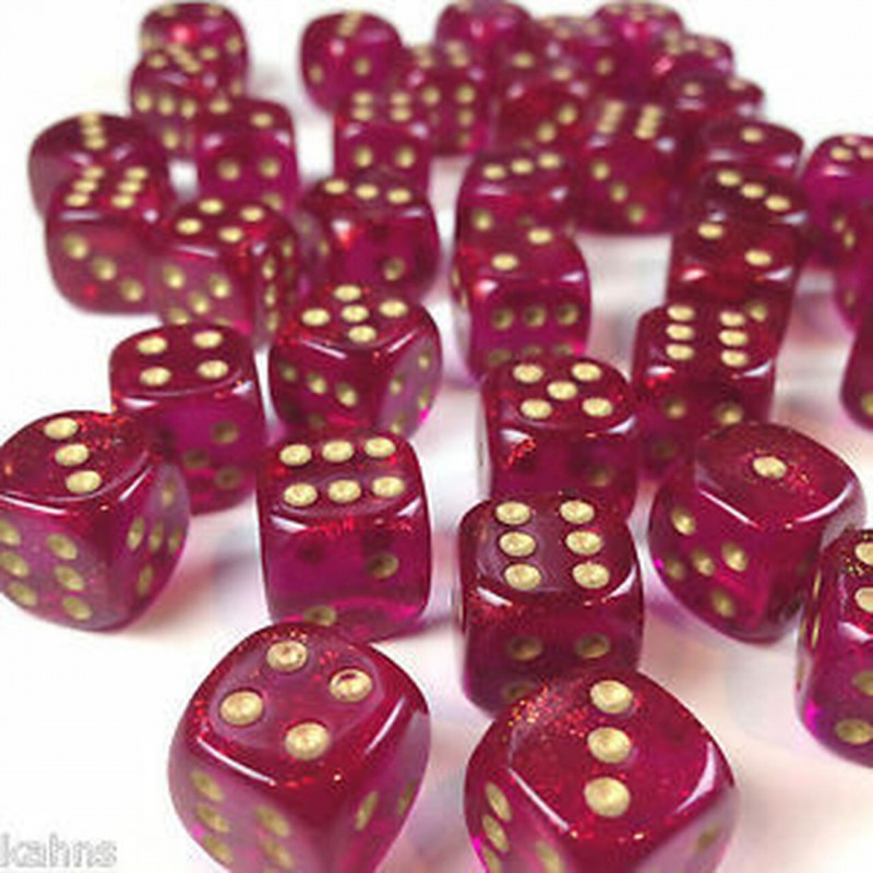 Pack de 36 dés D6 * borealis * MAGENTA