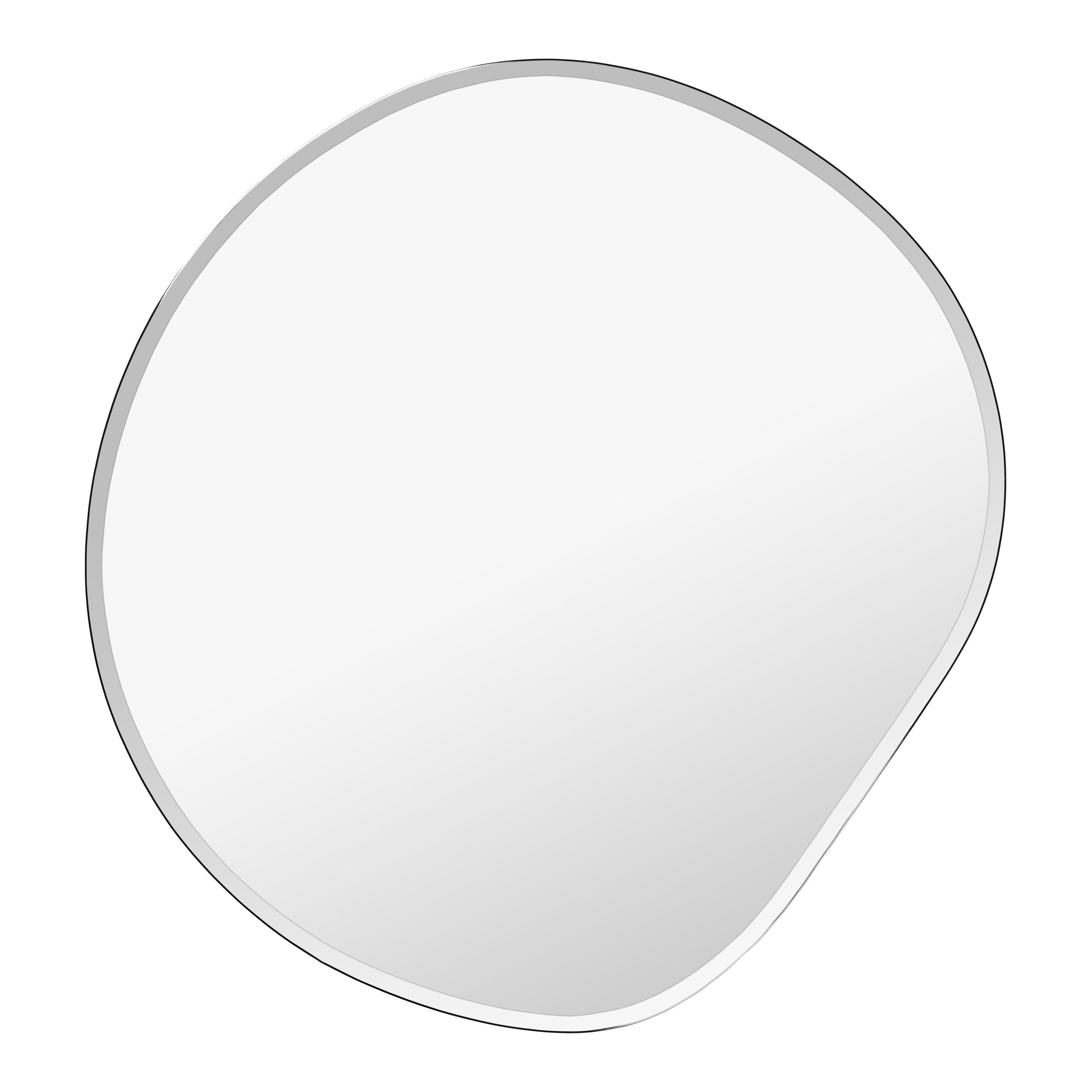 Ferm Living Pond Spiegel - Small - Dark Chrome Frame