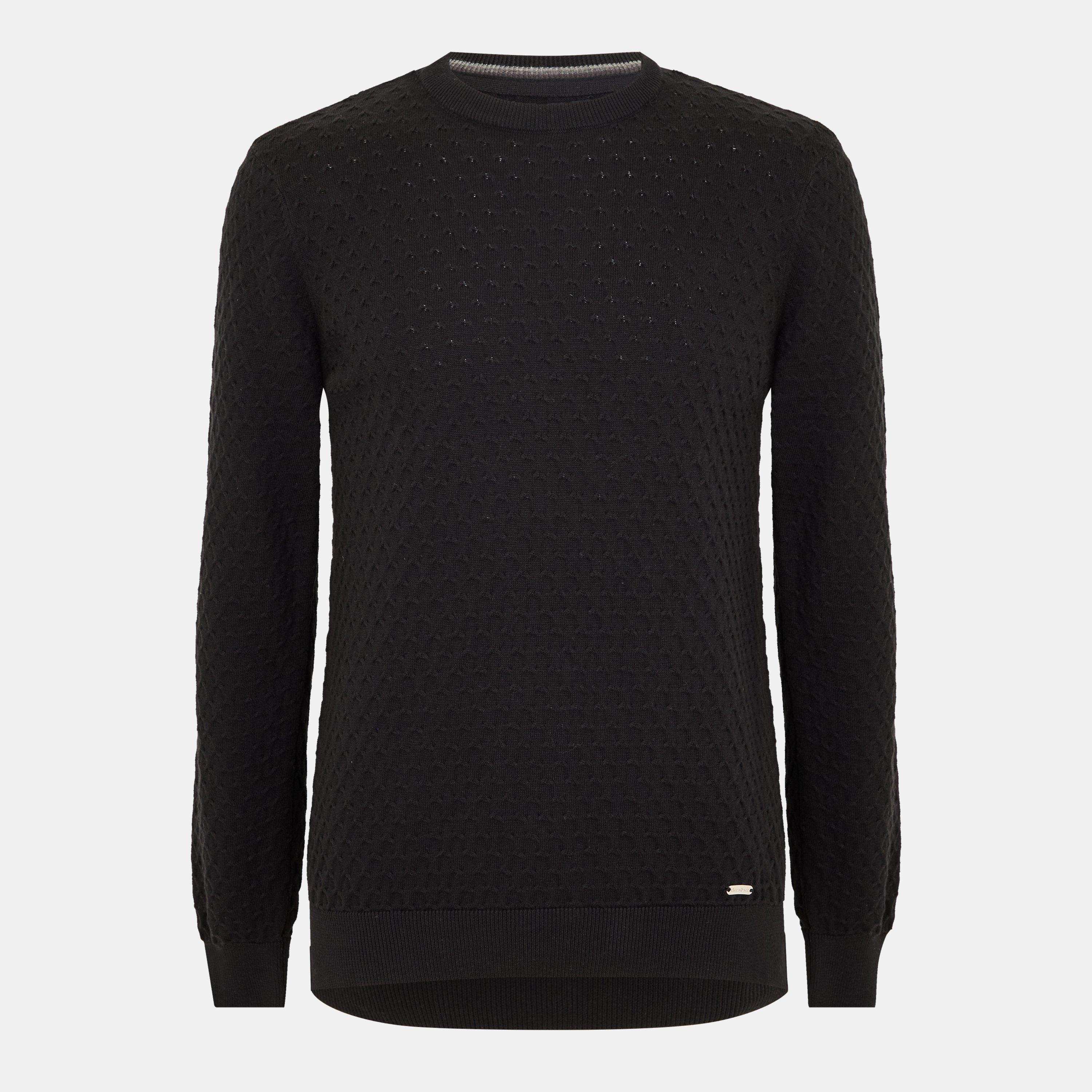 Threadbare Cable Knit Crew Neck Jumper Mens