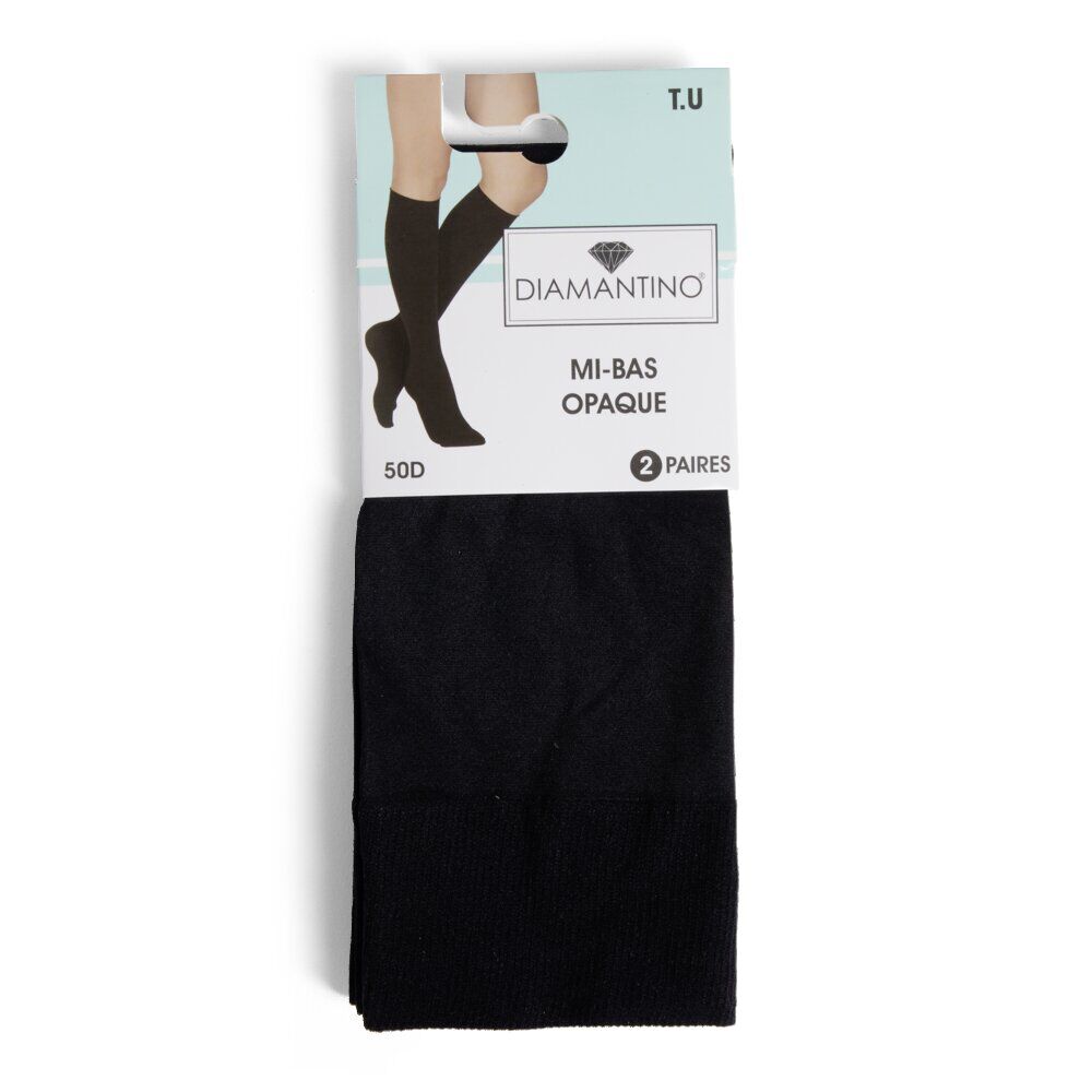 Lot de 3 paires socquette femme polyamide noir opaque 50D