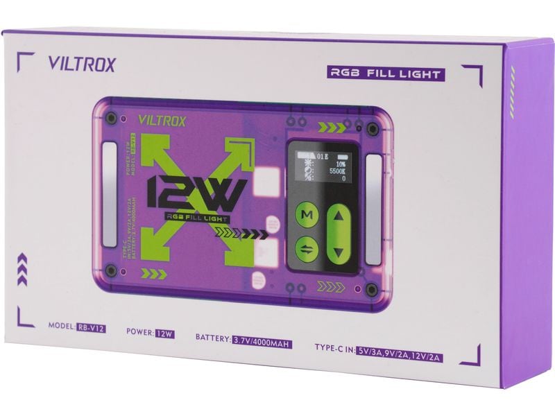 Viltrox Videoleuchte RB-V12 RGB LED Light Panel Magnetische tragbare RGB-LED-Leuchte