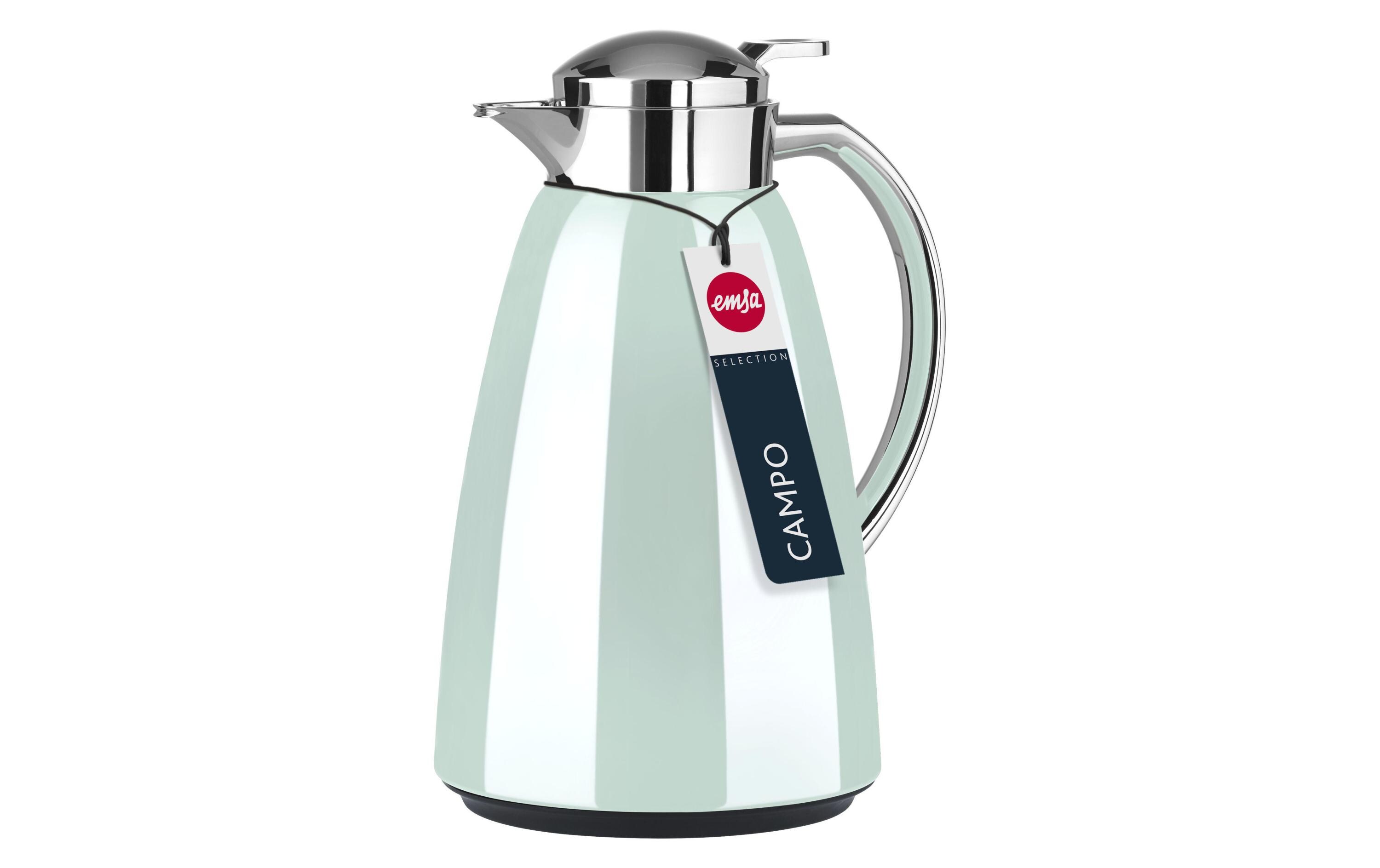 Thermoskanne Campo 1000 ml, Pastell MintIsolierkanne mit Schraubverschluss und Ausgussknopf