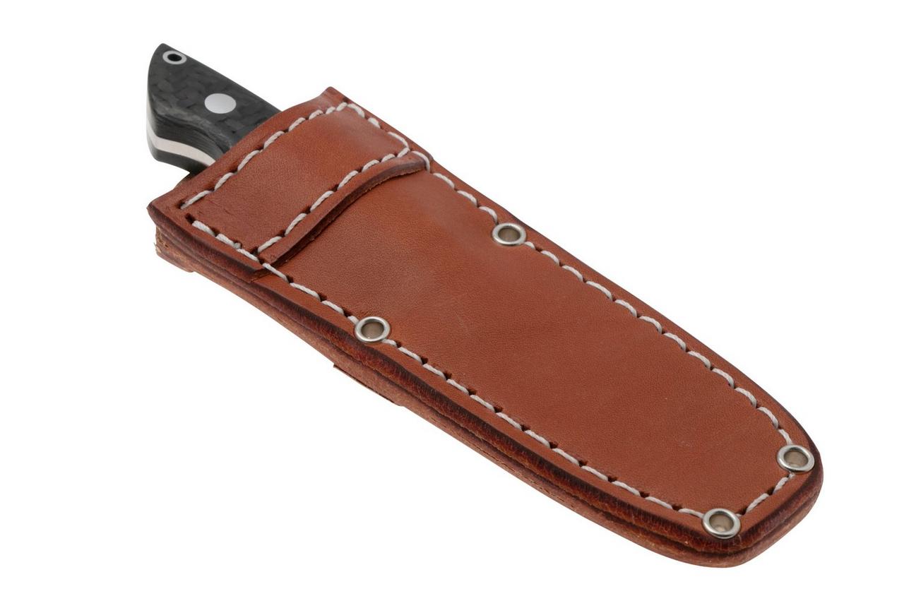 Bark River Mini Canadian CPM 3V Black Carbon Fiber, vaststaand mes