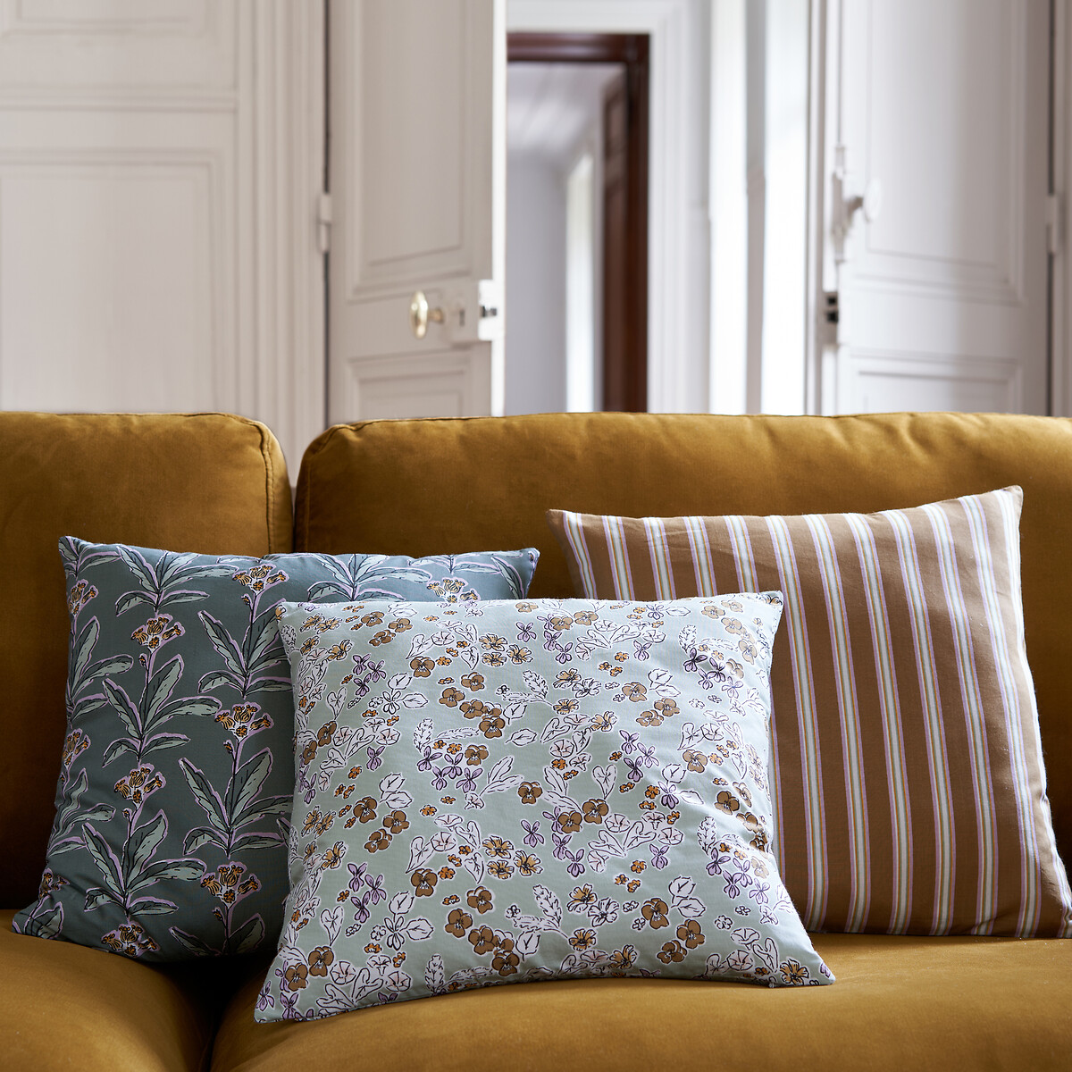 LA REDOUTE INTERIEURS<br>Conjunto de 3 capas de almofada 40x40 cm, Céciliane