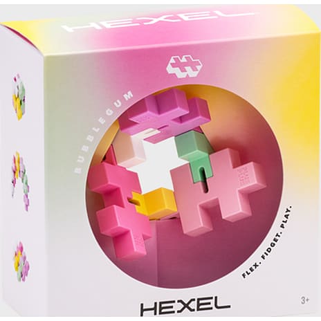 Plus-Plus Hexel Bubblegum - 6 dele