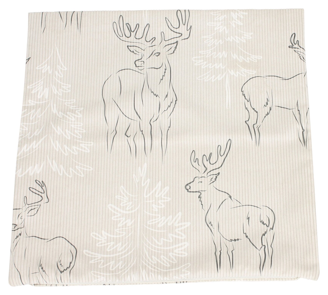 FRANK FLECHTWAREN | Kussenhoes met hertenmotief, polyester, 45 x 45 cm