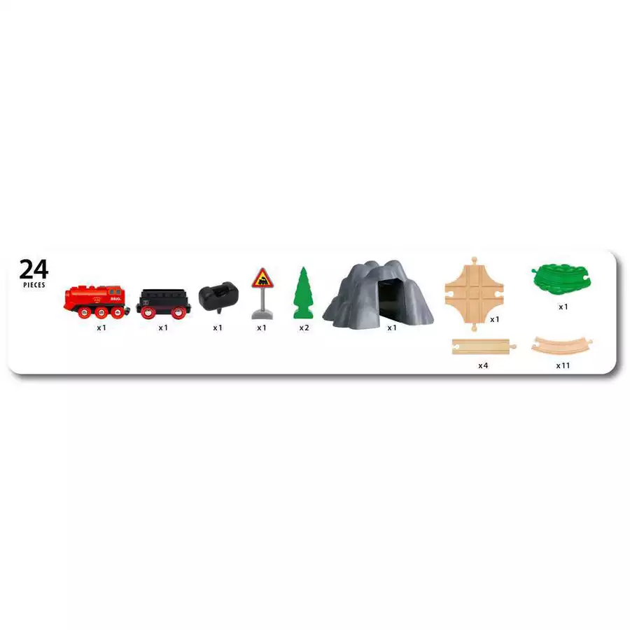 Brio BRIO Batterie-Dampflok Set bunt