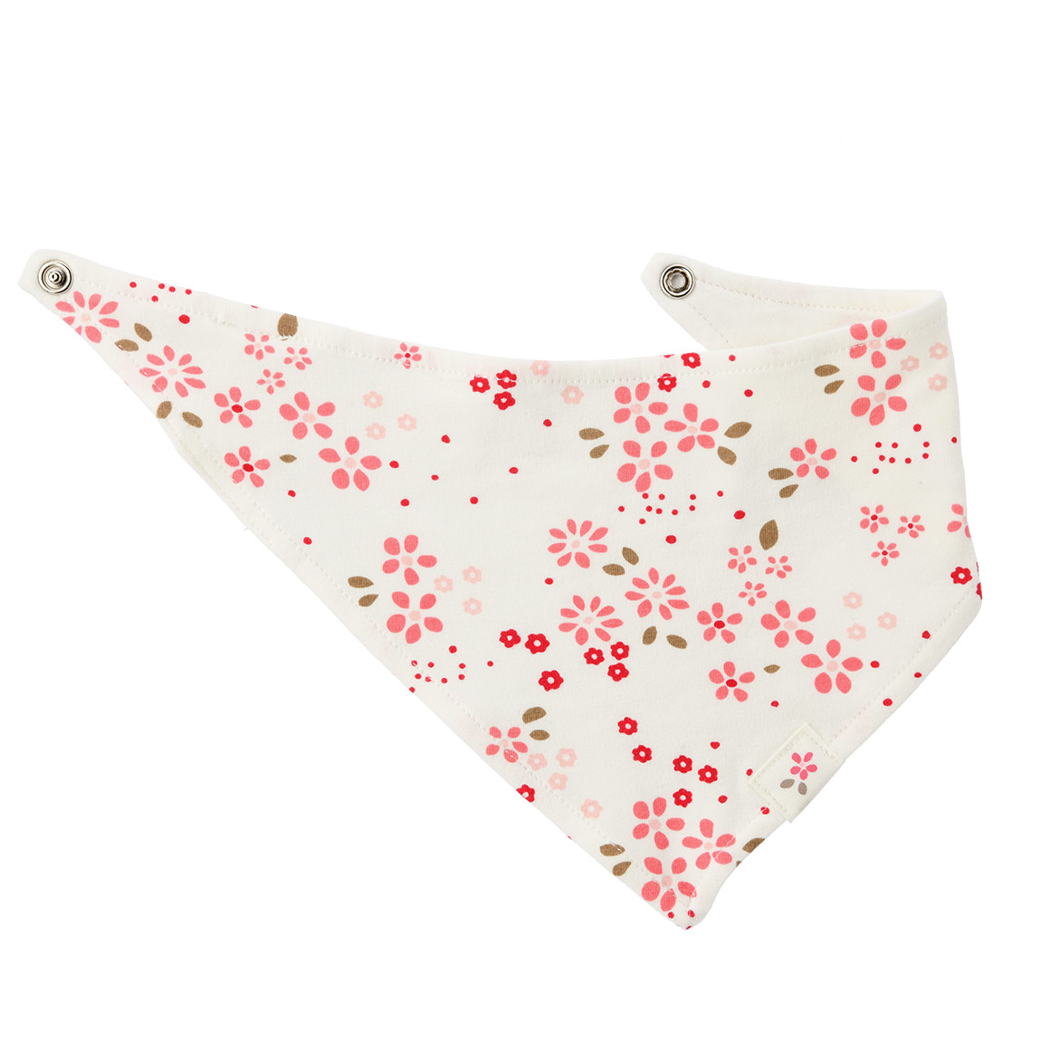 Topomini Baby Bandana mit Blumen-Print weiss