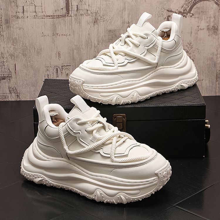 Mr Ozera - Tweekleurige platform sneakers