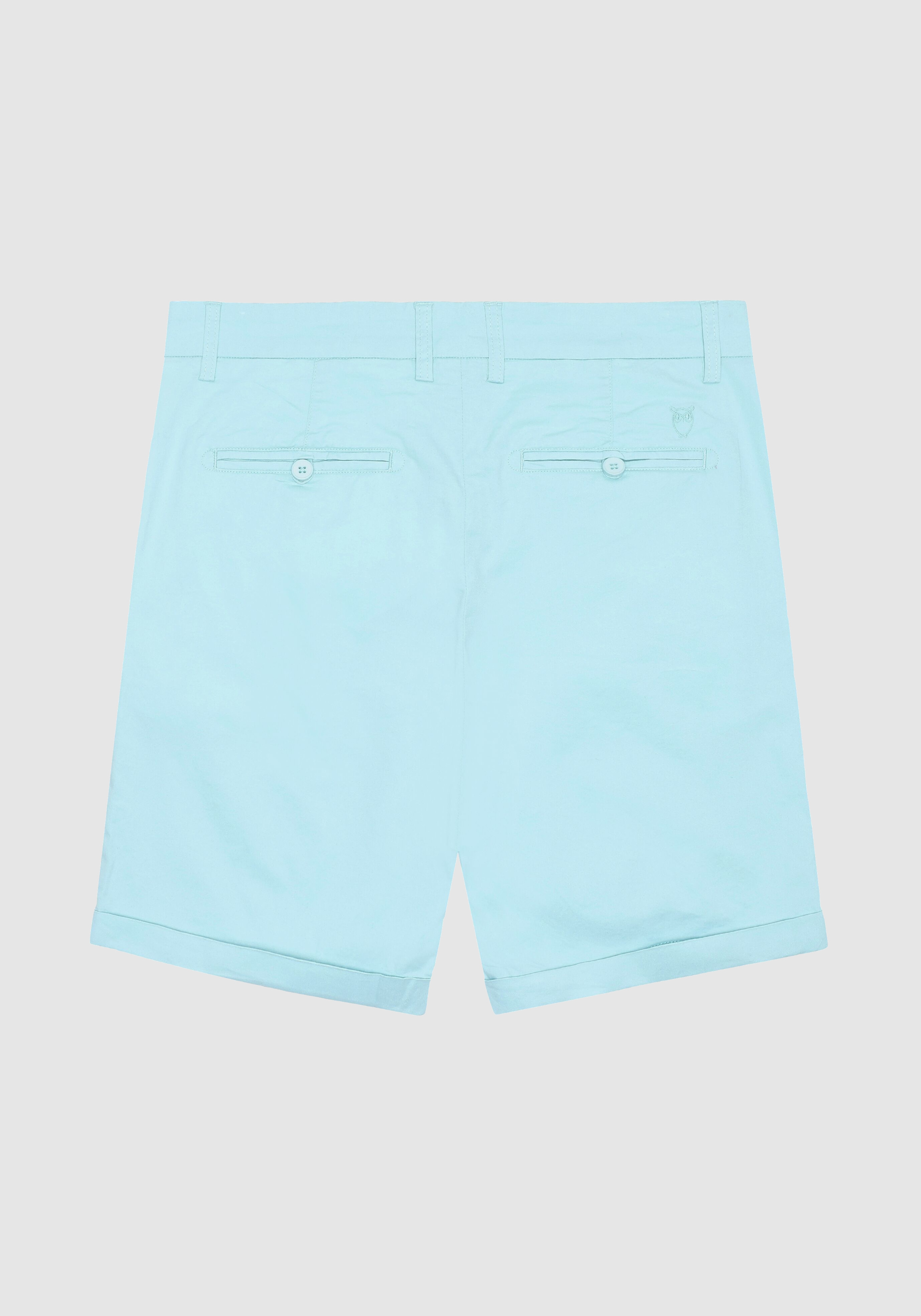 Knowledge Cotton Apparel Chino-Shorts Chuck Regular Poplin Aqua-Esque