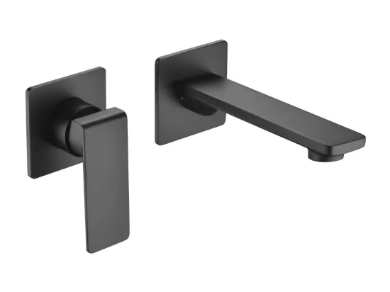 Robinet Mitigeur de Lavabo anti-calcaire Encastré Noir Mat IMEX FIYI GLF016/NG