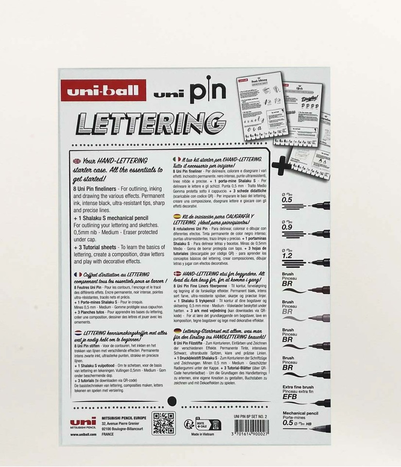 Uni - UNI PIN Collection Pack Lettering - (401257)