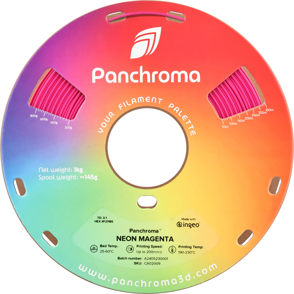 Polymaker  Panchroma™ PLA Neon Magenta, 1,75 mm / 1000 g    UV reaktives Filament in Magenta