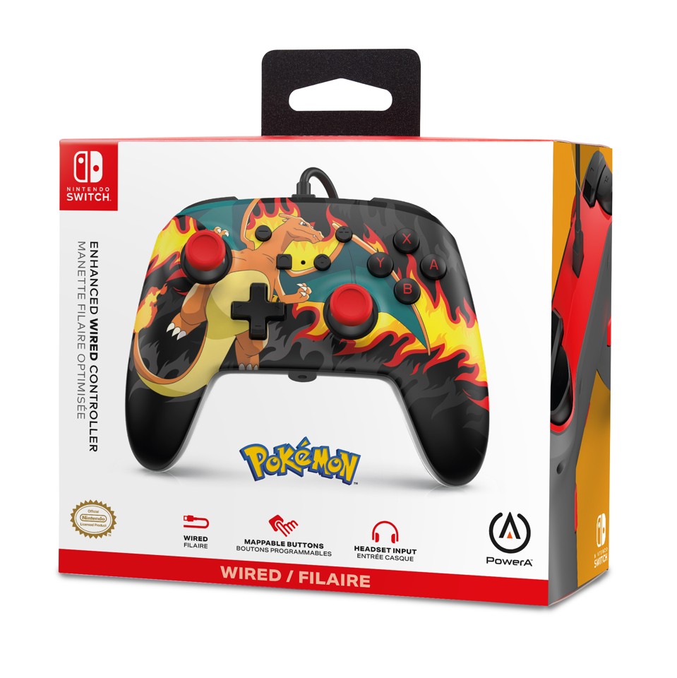 PowerA Enhanced Wired Controller - Charizard Firestorm (Nintendo Switch)
