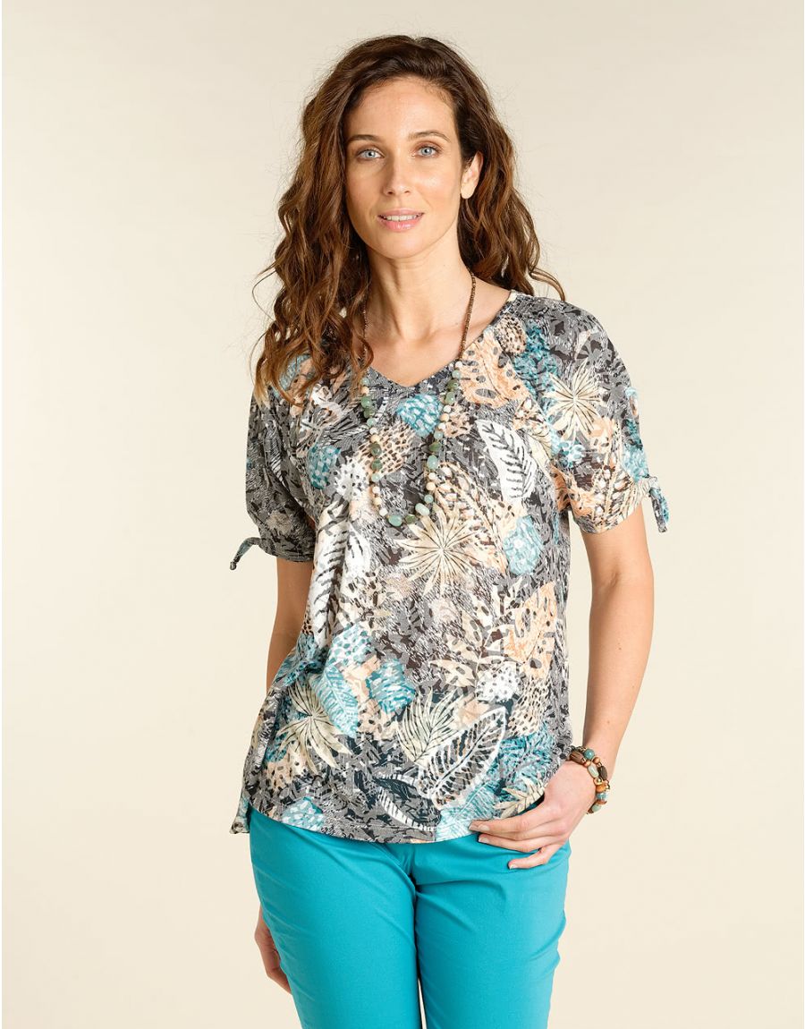 T-shirt gris dévoré
