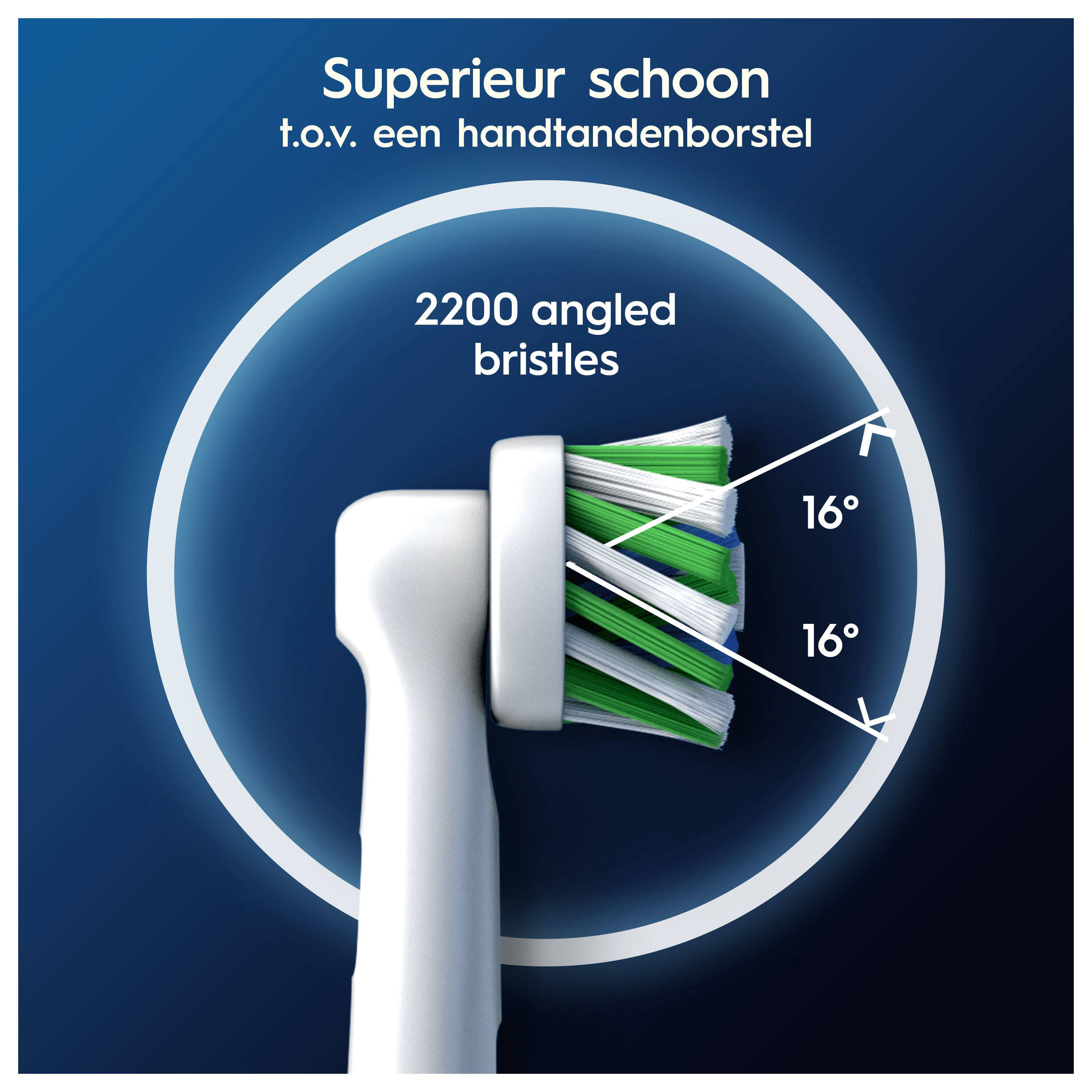 Oral-B Pro Cross Action opzetborstels wit - 3 stuks