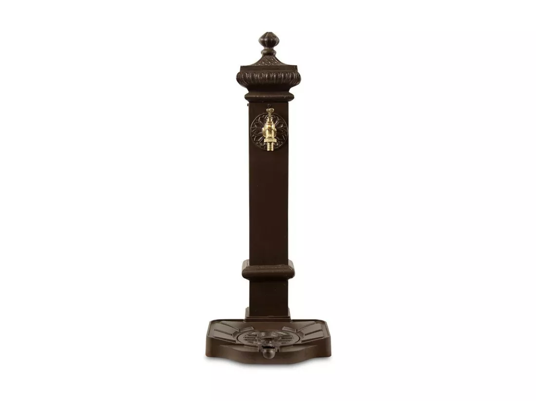 Fontaine de jardin Aluminium-Métal Marron - Décoration d'Autrefois