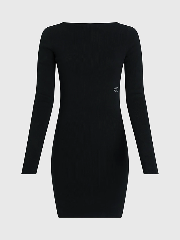 Vestido de malha de algodão com costas abertas