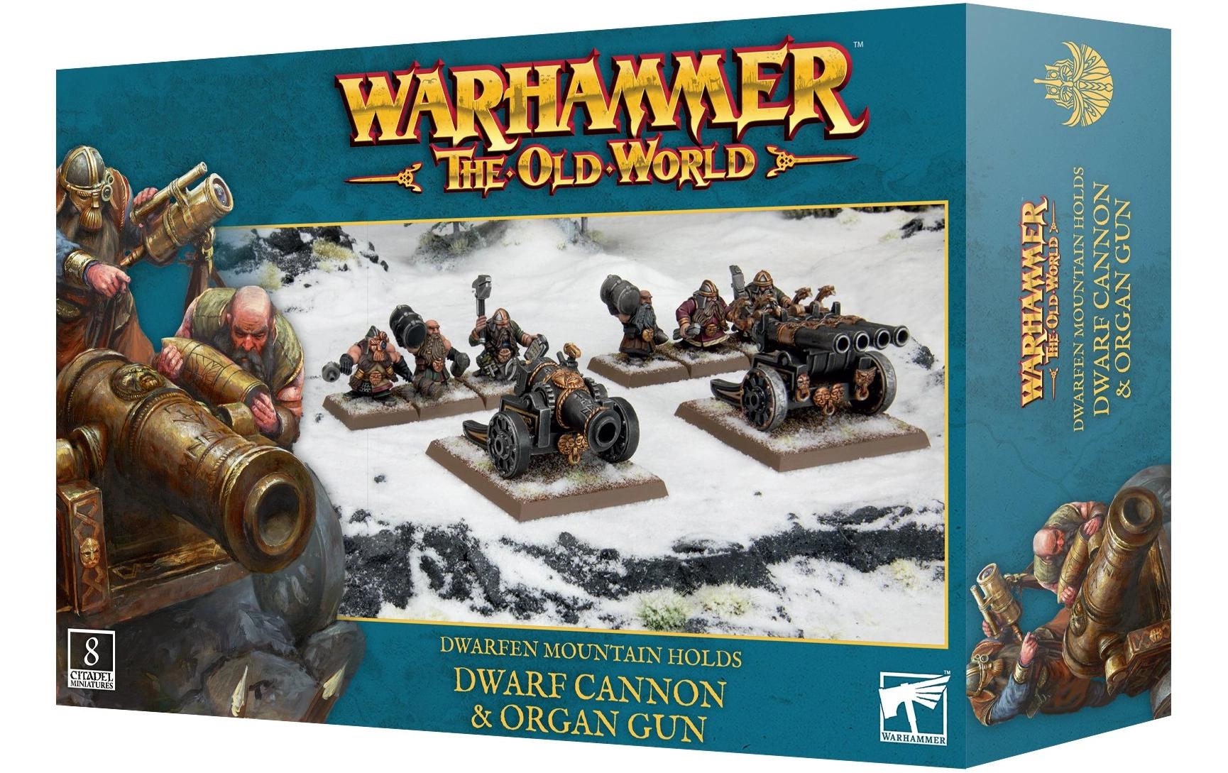 Figur Warhammer The old World D/M/H:Dwarf Cannon & Organ GunWarhammer The old World Dwarfen Mountain Holds: Dwarf Cannon & Organ Gun Bausatz
