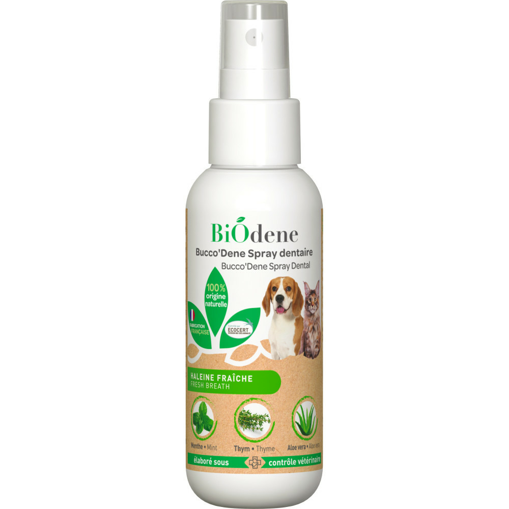 Spray dentaire bucco'dene 125 ml pour chiens et chats