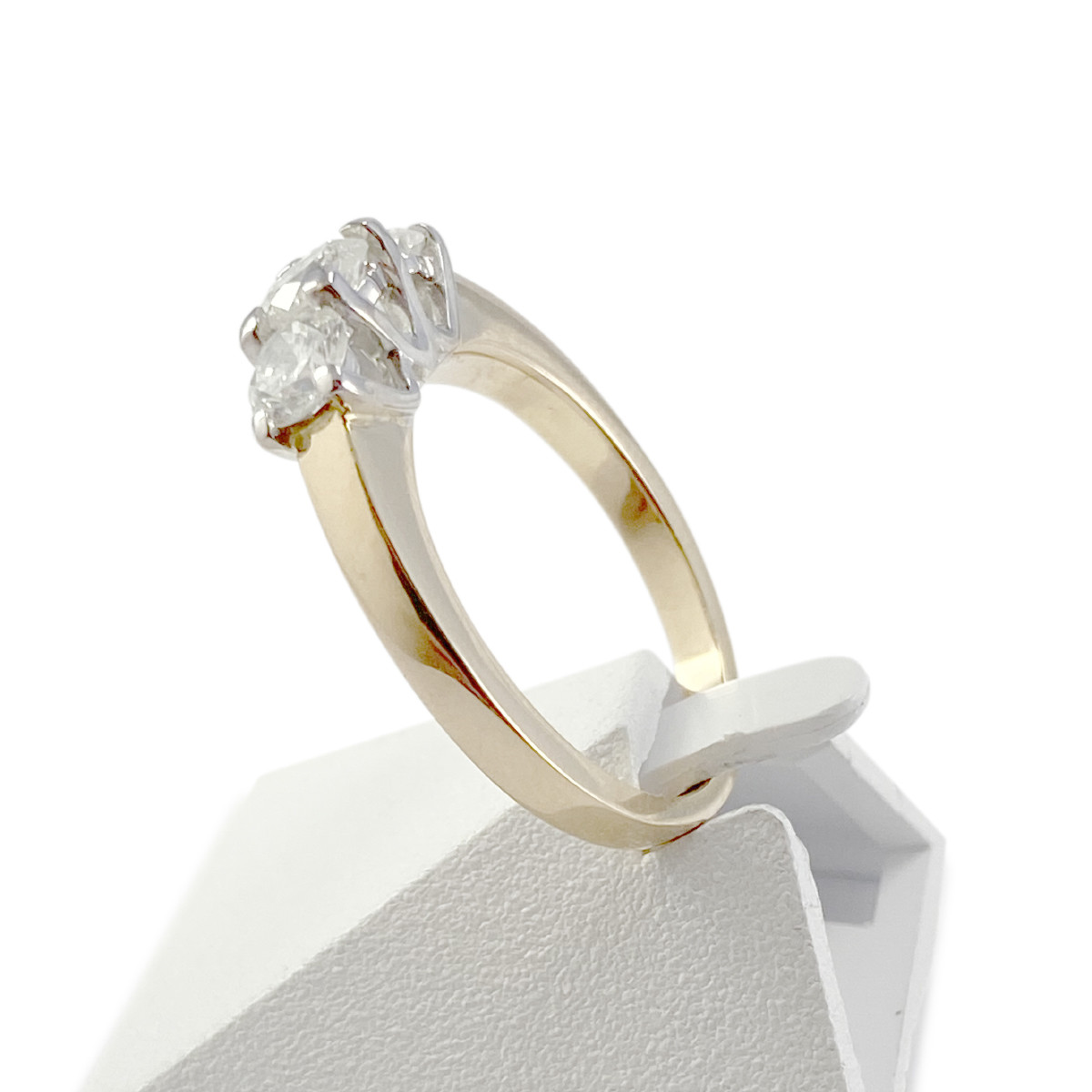 Bague d'occasion or 750 jaune et blanc diamants