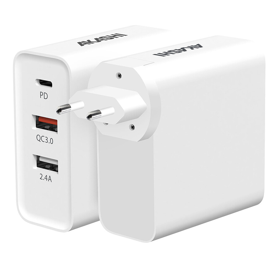 Akashi Chargeur de Voyage 32W Universel 4-en-1