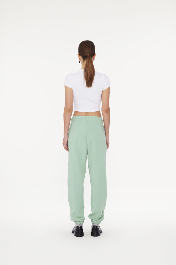 ROTATE Birger Christensen RIBBED CROPPED T-SHIRT Bright white