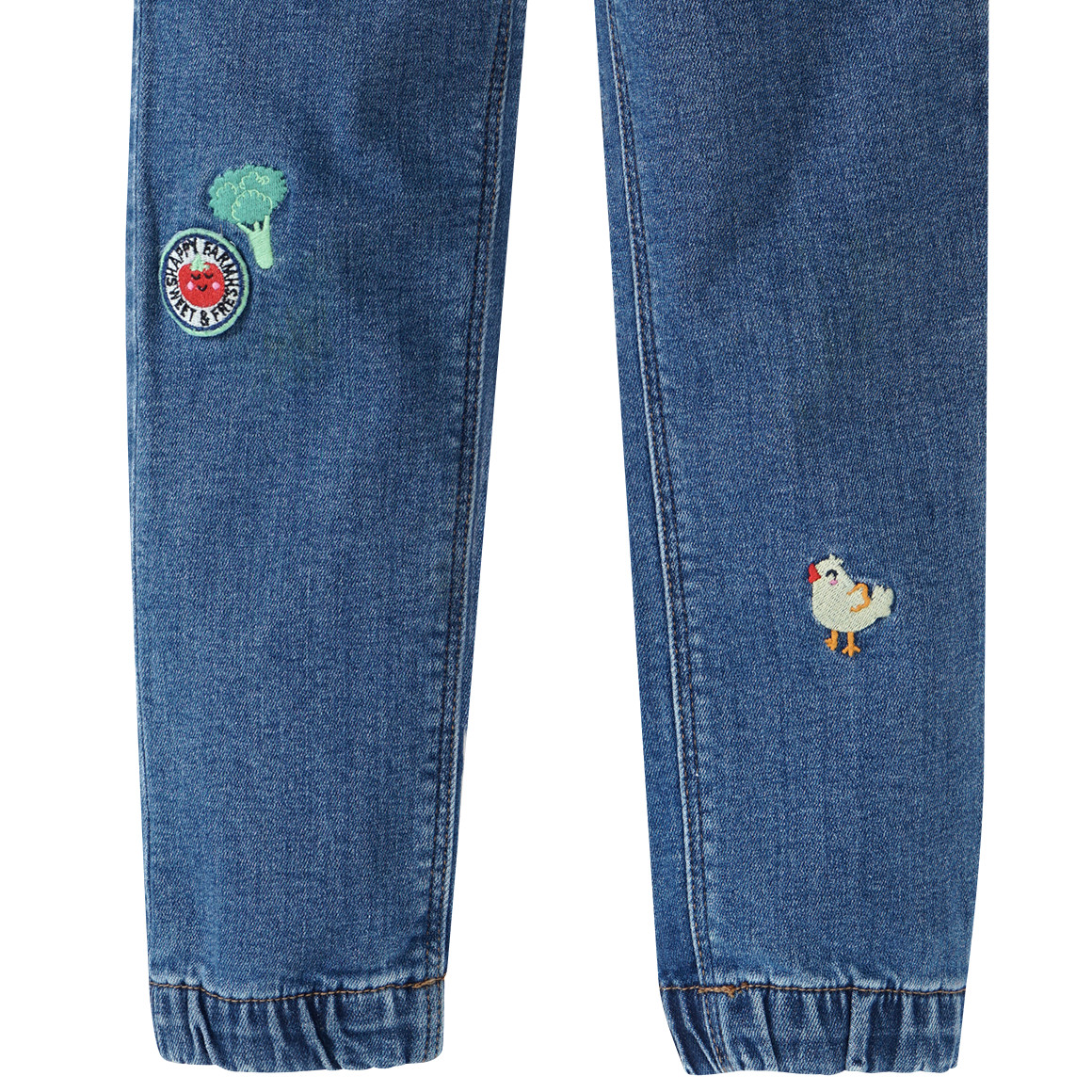 Topolino Jungen Pull-on-Jeans mit Stickereien blau