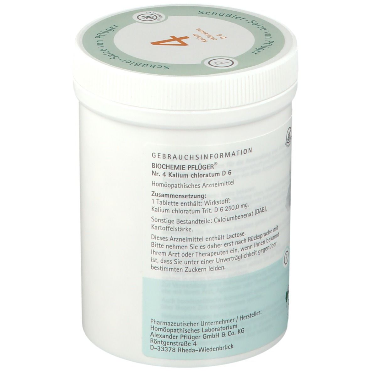 Biochemie Pflüger® Nr. 4 Kalium chloratum D6 Tabletten